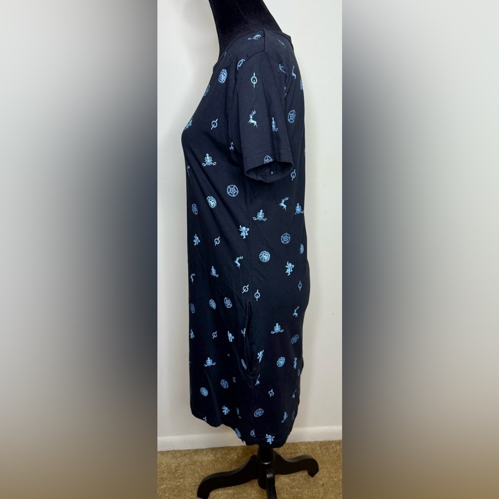 Game of Thrones dress, nightgown short sleeve 100% cotton, pockets lightweight - Picture 4 of 7